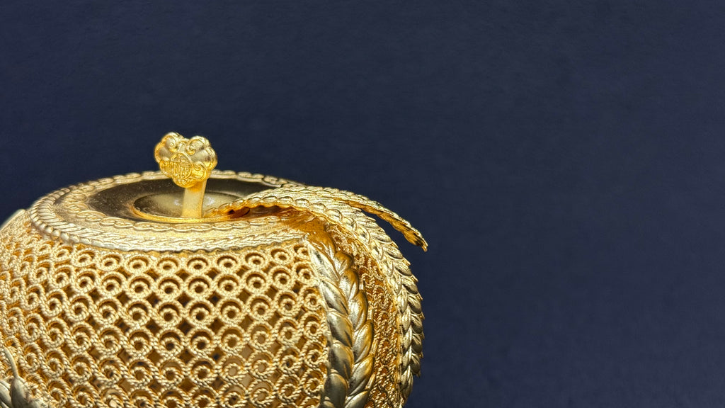 SoCopper Golden Apple — Openwork Brass Keepsake