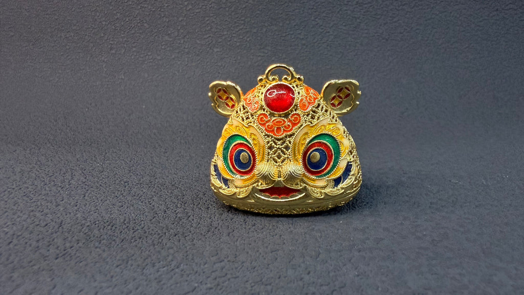 Lucky Lion — Openwork Brass Art Keepsake