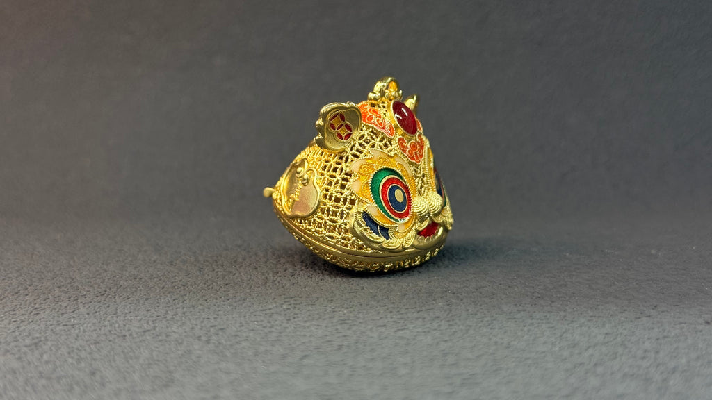 Lucky Lion — Openwork Brass Art Keepsake