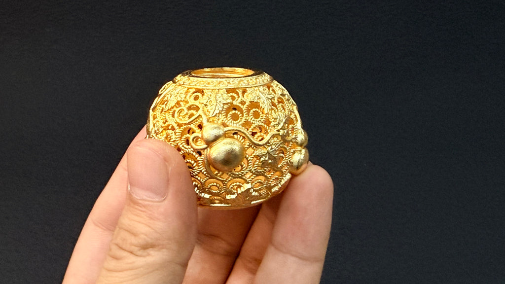 SoCopper Lucky Gourd — Openwork Brass Art Keepsake